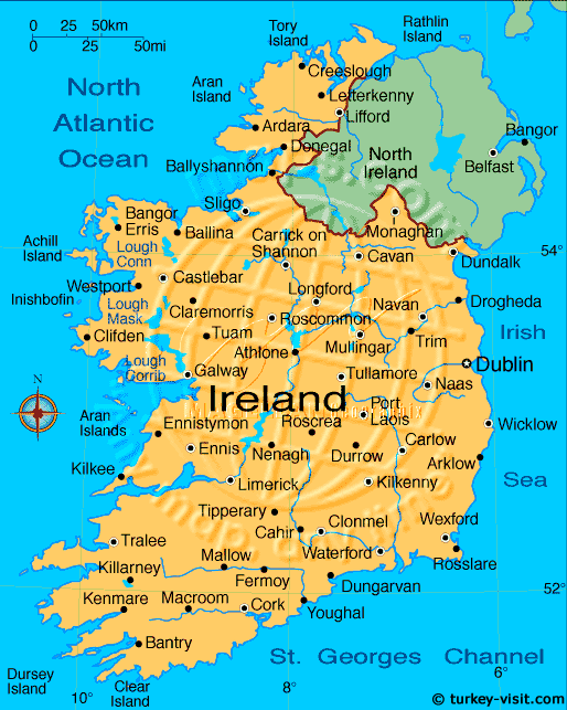 Ireland map Cork